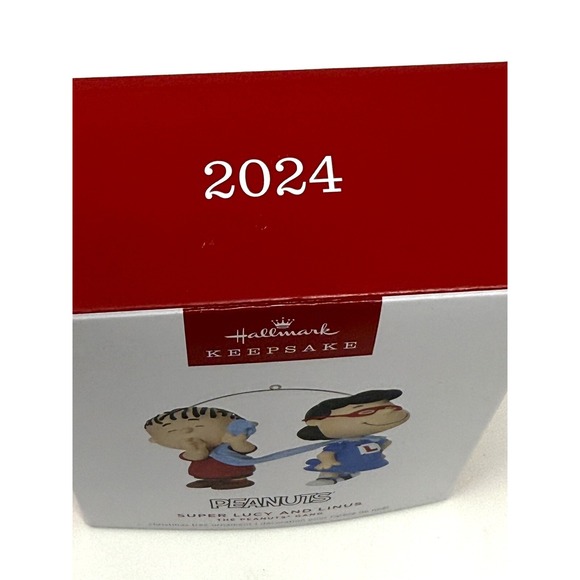 2024 Hallmark Keepsake The Peanuts Gang : Super Lucy And Linus Ornament New - Picture 7 of 9